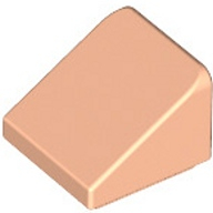 Lego kostka (kostička) 1x1x2/3 sklon (šikmá) 30° hladká, tělová světlá (6357792)